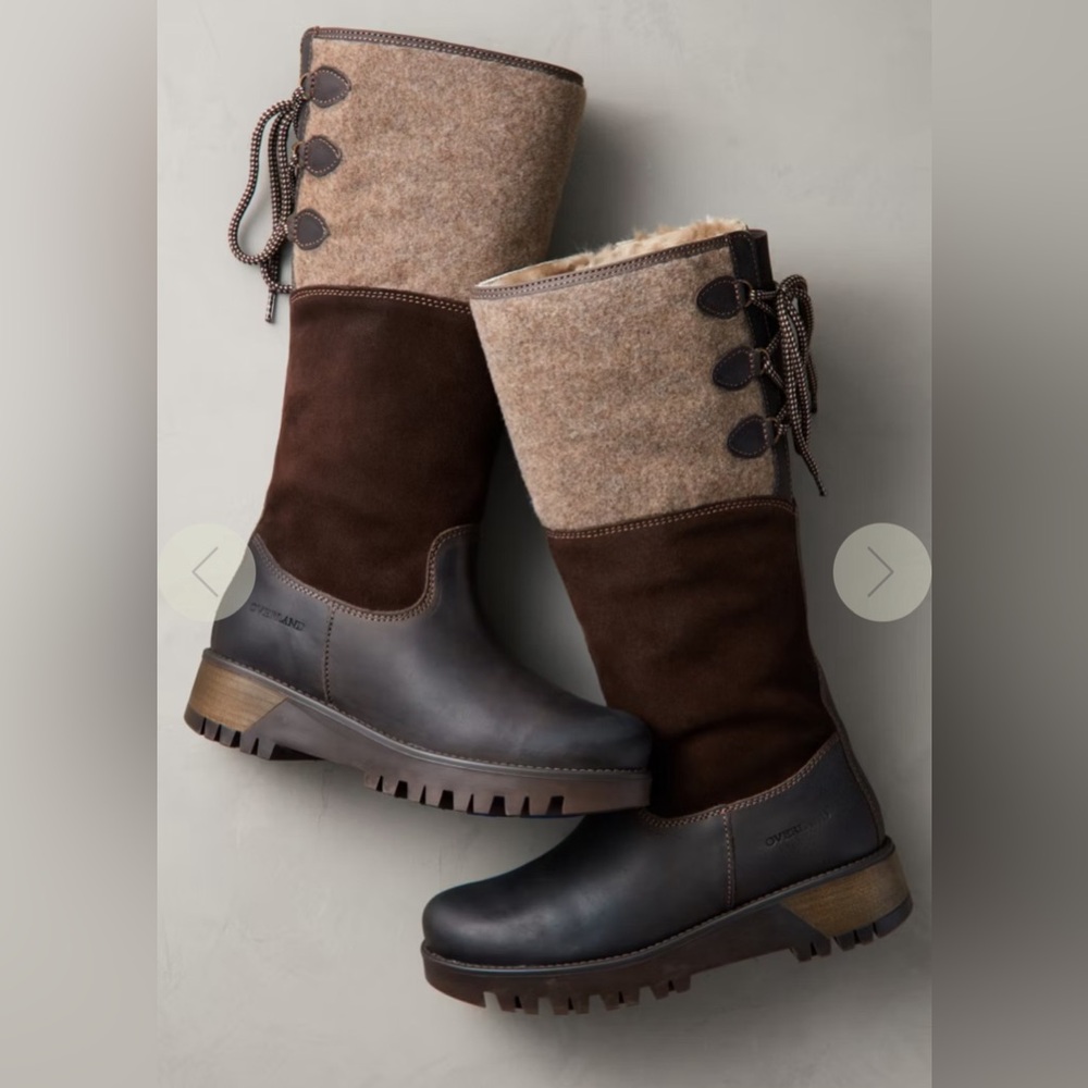 Overland Women’s Gaia Shearling-Lined Waterproof Leather Boots